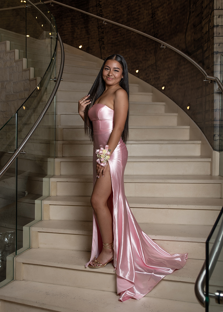 young teenage girl formal event prom photograph