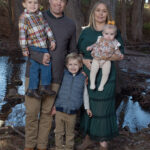 family dad mom three children photograph