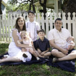 family dad mom four children photograph