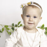 family toddler girl one year photograph