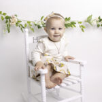 family toddler girl one year photograph