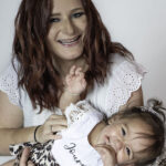 family toddler girl and mom photograph