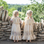 twin girls family photograph